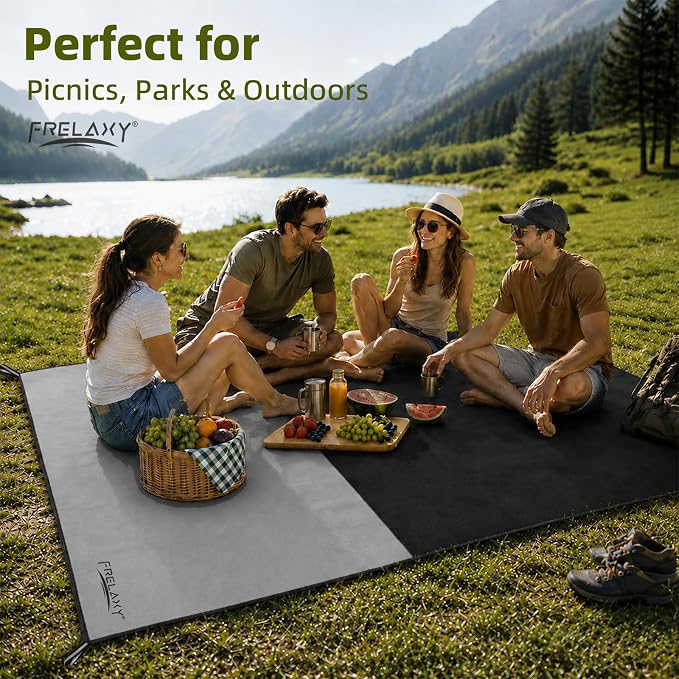 Frelaxy Pocket Picnic Blanket, Waterproof Blanket for Beach Festival | Lightweight compact design, Multi-use outdoor blanket, Waterproof & sandproof material, Easy to carry, Picnic, Camping - Image 5