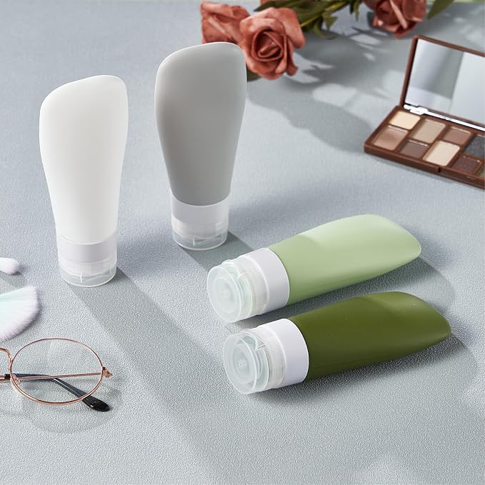 INSFIT Travel Bottles for Toiletries, TSA Approved 3oz Travel Size Containers, BPA Free Leak Proof Squeezable Silicone Tubes for Shampoo Conditioner Lotion Body Wash with Labels - Image 5