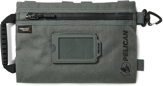 Pelican ModPak Storage Pouch - Travel Organizer - Medium (Charcoal) | Fabric storage pouch with modular attachment points and dividers for organization, travel and protection by Unknown