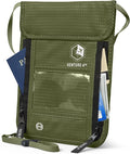 VENTURE 4TH Travel Neck Wallet, RFID Blocking Passport Holder - Green by VENTURE4TH