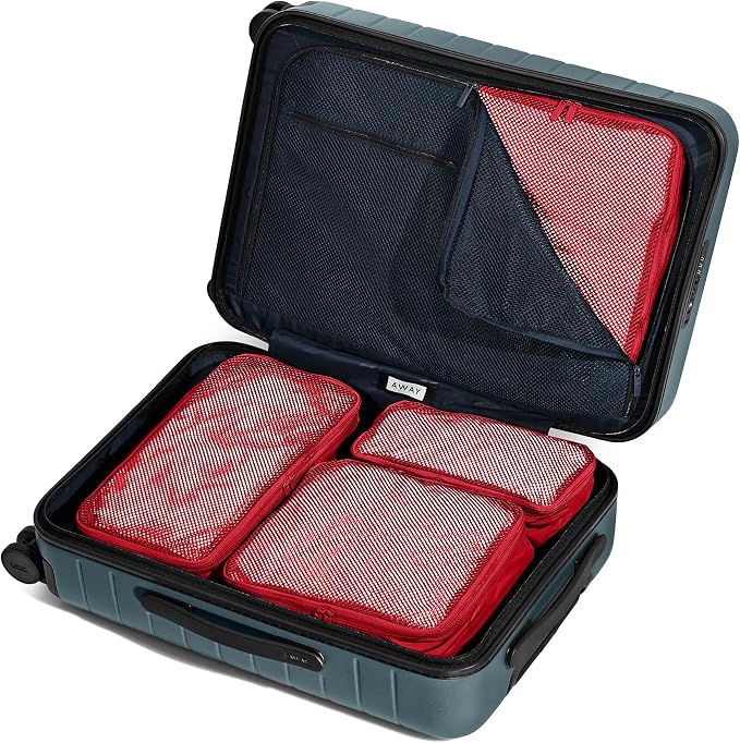 Away Insider Packing Cubes Set of 4, Lightweight Travel Luggage Organizers | 4-Piece Packing Cube Set for Suitcases, Carry-On Bags & Luggage, Lightweight Travel Organizers for Packing, Cherry Red - Image 3