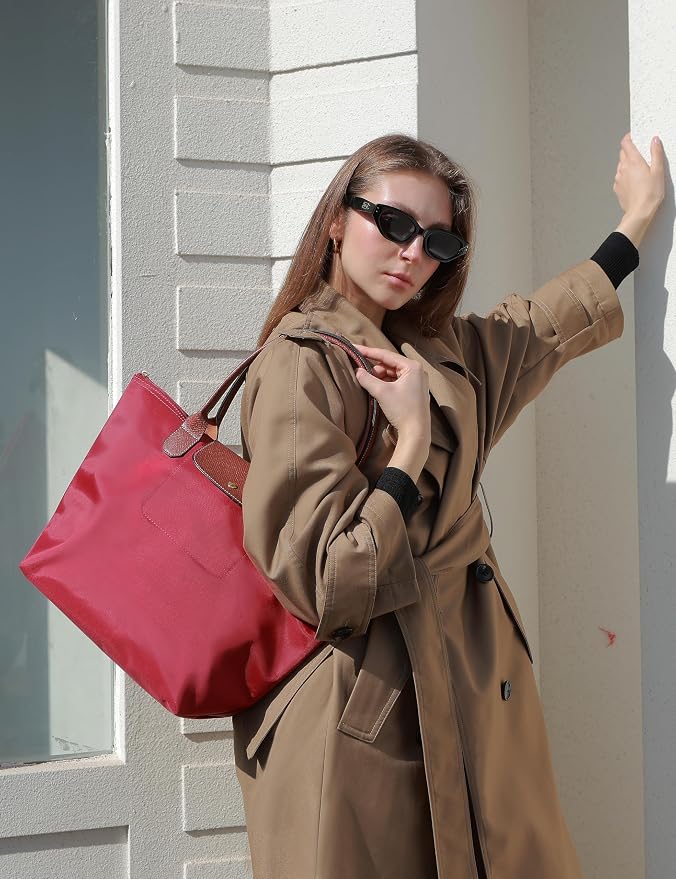 Tote Bag for Women Foldable Shoulder Bag Nylon Weekend Hobo Handbag - Image 7
