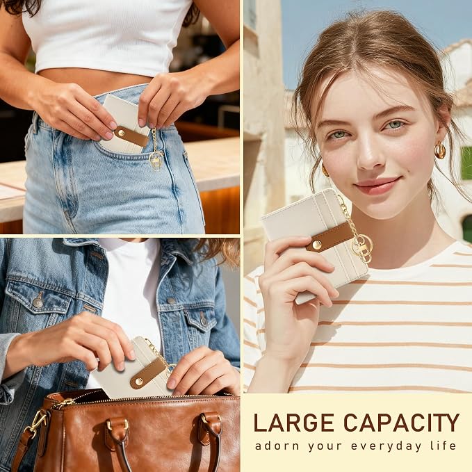 Jogjam Small Ladies Women Wallet, Rfid Slim Thin Compact Credit Card Holder | PU Leather Bifold Cash Zipper Coin Pocket ID Window, for Female Ladies Teen Girls Girly Gifts - Image 2