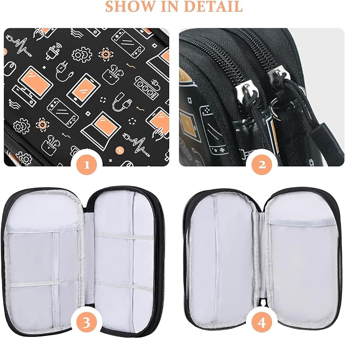 COSHAYSOO Electronics Travel Organizer Tech Bag Charging Cords Case USB Cable Phone Charger Accessory Car Pouch, Practical Trip Gifts for Women Beach Vacation Airplane Cruise Traveling Essentials - Image 4