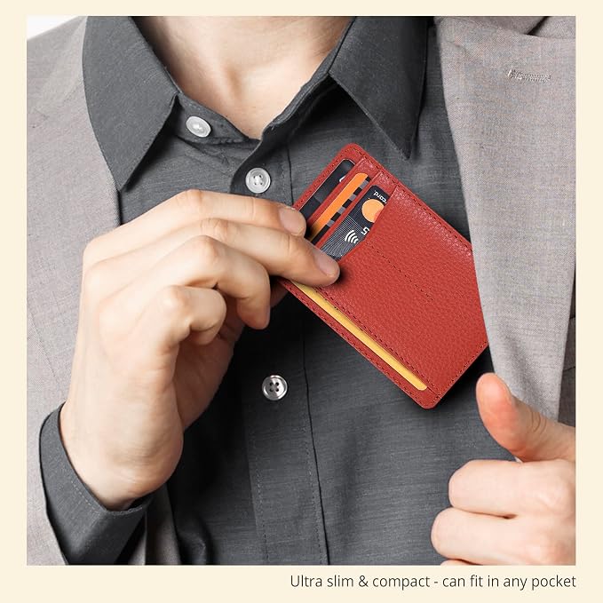 Oak Leathers Minimalist Leather Wallet - RFID Slim Card Holder Men Women - Image 6