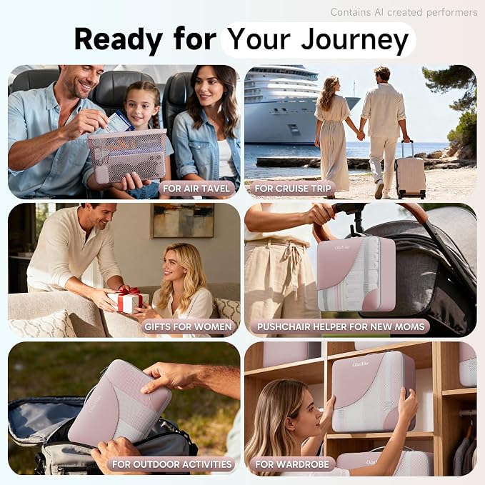 OlarHike 9 Set Packing Cubes for Travel,Gifts for Women Mom,Anti-Tearing Suitcase Organizer,with Over 1000 pcs Mesh Holes,Vacation Essentials & Accessories for Cruise Ship - Image 10