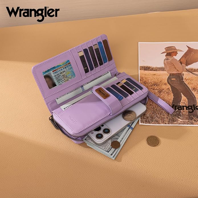 X Wrangler Women's Wallets Bifold Wristlet Wallets for Women Large Capacity Credit Card Wallet with ID Window - Image 2