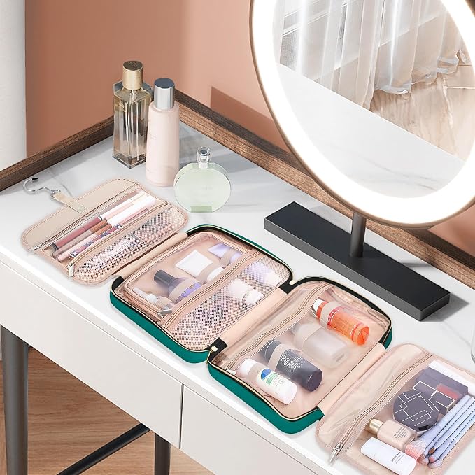 Toiletry Bag for Women, Large Cosmetic Travel Bag, Hanging Toiletry Bag for Bathroom, Thickened PVC Waterproof Travel Makeup Bag, Toiletries Bag for Travel Business Trips and Camping - Image 7