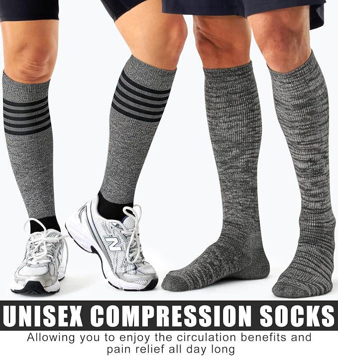 Compression Socks for Women & Men (3 pairs) - Best Support for Nurses, Running, Hiking, Recovery & Flight Socks - Image 2
