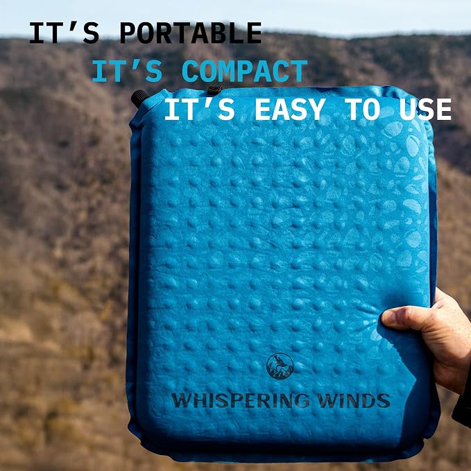 Whispering Winds Inflatable Seat Cushion | Comfortable & Packable Blow-up Foam Pad for Airplane Travel, Stadium Outdoors, Camping, Car & More - Image 6