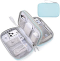 FYY Electronic Organizer, Travel Tech Pouch Bag, Large, Mint Green | Wrist Strap, Waterproof, Double Layers Portable Electronics Travel Carrying Case for Cord, Charger, Daily Business Trips Use by FYY