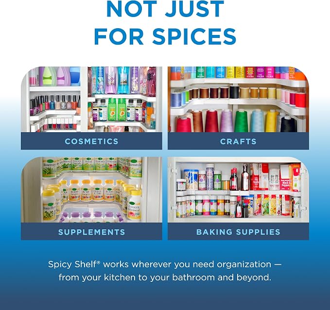 3.0 - Expandable 2 Tiered Spice Rack Organizer for Cabinet & Pantry - Kitchen Seasoning Organizer - Cabinet Spice Racks for Inside Cabinets (Spicy Shelf Premium) - Home Organization - Image 6