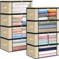 35L Closet Organizers, Foldable Under Bed Storage Containers | Storage Bags with Zippers,Window and Handles for Organizing Bedroom, Closet, Clothing,Organization with Handle by Fabtotes