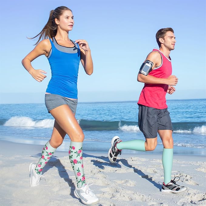 QUXIANG Compression Socks for Women & Men 15-20 mmHg, Best for Medical, Nursing, Running, Athletic, Varicose Veins, Travel - Image 4