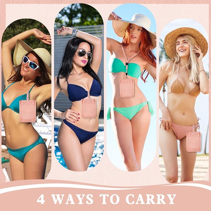 YOYI YOYI RFID Blocking Bra Wallet Neck Strap Hidden Pocket Cash Card | Skin-friendly fabric so thin it disappears inside your bra, RFID blocking keeps cards and cash secure from theft on the go - Image 6