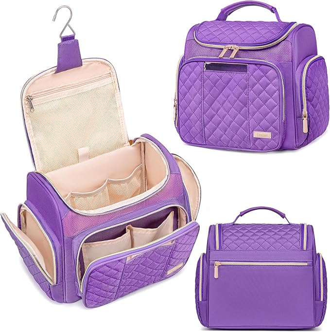 Tealari Large Toiletry Bag for Women Men,Bathroom Bag,Water Resistant Shower Bag,Makeup Bag,Portable Shower Caddy for College Dorm,Hanging Travel Toiletry Bag with Transparent Waterproof Phone Pocket by Tealari