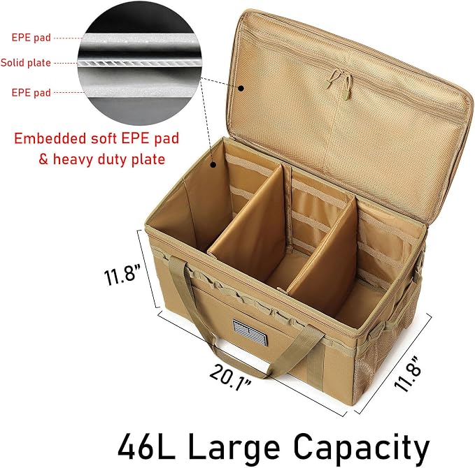 Tactical Camping Storage Bag Utility Tote Bag Camping Kitchen Organizer with Axe Holder & Shoulder Strap - Image 3