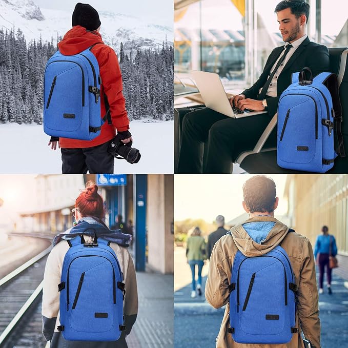 WENIG Durable Laptop Backpack Water Resistant Anti-Theft Bag with USB Charging Port and Lock, Slim Computer Business Backpacks for Women Men Fit 15.6 Inch Laptops - Image 7