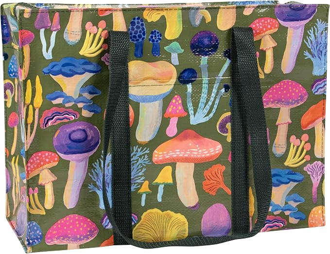 Blue Q Reusable Shoulder Tote Bag – Carry Everywhere Bag with a Hefty Zipper, Durable, Fun Design, 95% Recycled Material by BlueQ