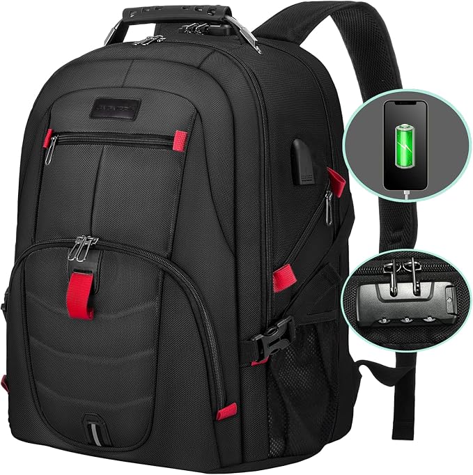 LOVEVOOK Large Laptop Backpack for Men,18.4Inch Heavy Duty Travel Backpack | TSA-Friendly with Anti-Theft,Carry On Flight Approved,College Work Bookbag,Water Resistant Business Backpack for Men Women by LOVEVOOK