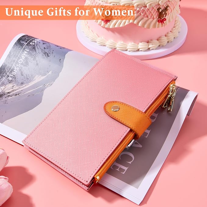 Travelambo RFID Wallet Women Bifold Multi Card Wallet Case with Zipper Pocke Credit Card Holder for Women - Image 2