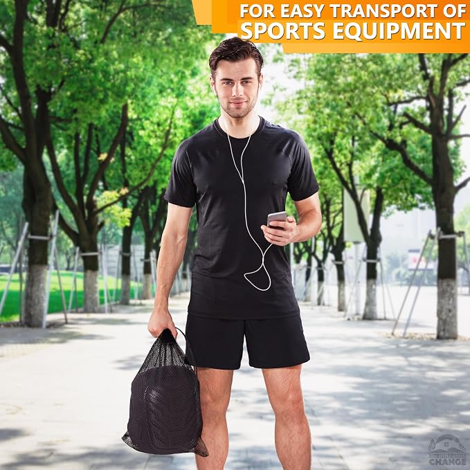 12 Pcs Mesh Laundry Bags Drawstring, 12.6x15.5 In, Reusable, Nylon (Black) | Mesh Bags Drawstring; Breathable; Washable, Quick-Drying; for Swimwear, Delicates, Sports Gear, Towels, Travel Use - Image 7