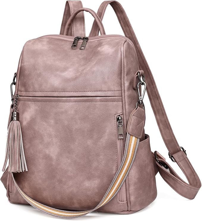 GAEKEAO Backpack Purse for Women PU Leather Anti-theft Backpack Ladies Convertible Large Travel Designer Fashion Shoulder Bag by GAEKEAO
