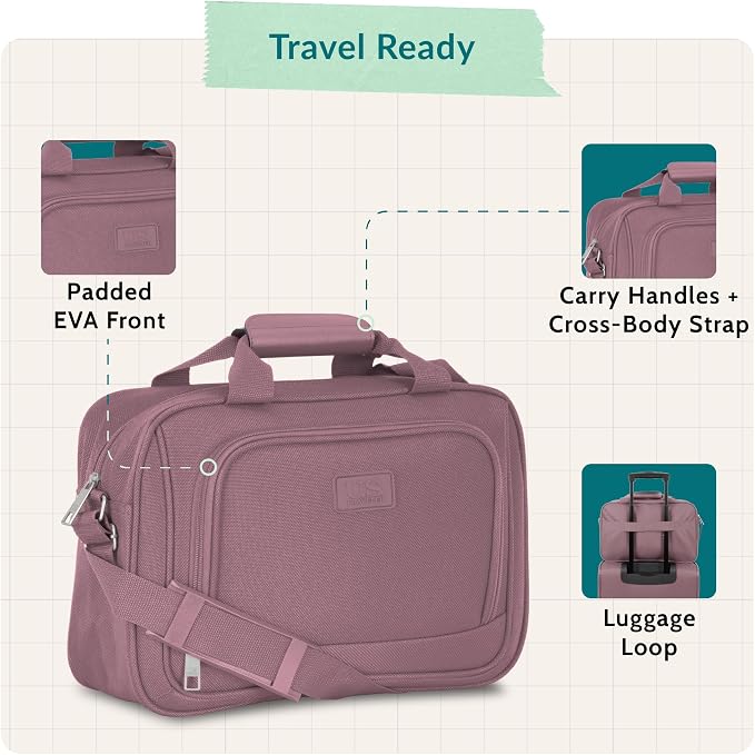 U.S. Traveler Rio 14" Travel Tote Bag, Lightweight 1200D Carry-On Bag for Women & Men - Image 5