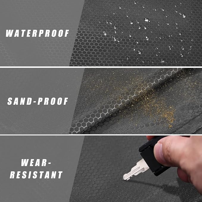 Odoland Sandproof Beach Blanket, Waterproof Portable Mat with Carry Pouch | 63“x43” Quick Drying & Foldable Lightweight Sand Free Beach Mat Tarp for Hiking, Camping, Travel, Red - Image 3
