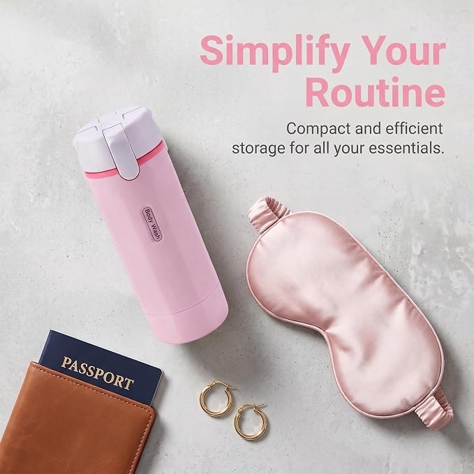 4 in 1 Travel Dispenser Bottle,4 Pack 30ML Travel Bottles for Toiletries, Leak Proof Travel Size Containers (Pink, OneSize) - Image 3