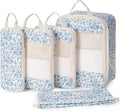 Narwey 6 Set Compression Packing Cubes for Travel Women Men, Travel Cubes for Carry On Suitcase, Durable Compression Luggage Organizer Bags by Narwey