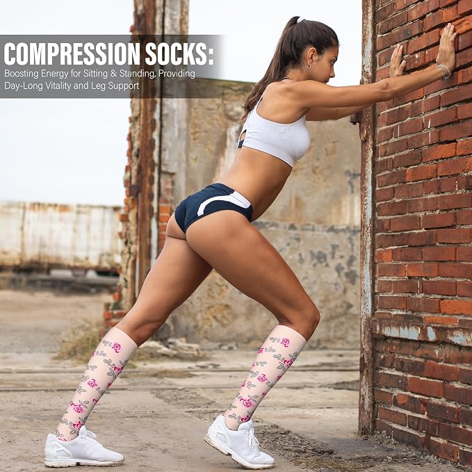 WITHYOU 3 Pairs Compression Socks for Women & Men 15-20 mmHg,Best Support for Nurses Running Hiking - Image 5
