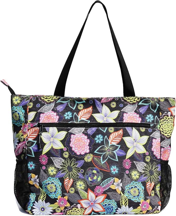 ESVAN LARGE BEACH BAG Water Resistant Lightweight 20 inch Women Oversize Tote Bag for Gym Beach Travel Pool Yoga Nurse - Image 5
