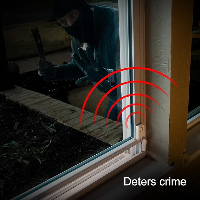 UltraPro Personal Security Window and Door Alarm, 2 Pack, DIY Protection, Burglar Alert, Wireless Chime/Alarm, Easy Installation, Home Security, Ideal for Home, Garage, Apartment, White, 45115 - Image 6