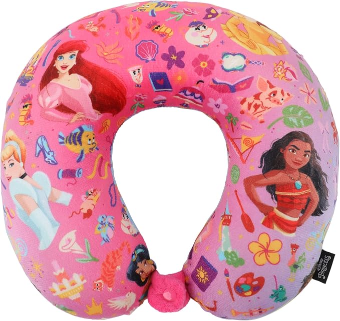 Disney Princess 3-Piece Neck Pillow Travel Set With Eye Mask & Luggage Tag - Image 2