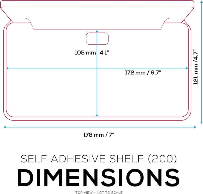 BRAINWAVZ 6.7" Adhesive Floating Wall Shelf for Small Speakers, Deco, Plants, Baby Monitors, Toys, Bathroom, Kitchen & More, Easy to Install, No Screws & Mess, 6.7” x 4.1 (SHELF200-White) - Image 3