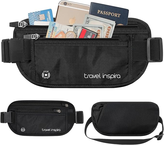 Travel Inspira RFID Hidden Money Belt | Anti-Theft, Passport Holder Bag - Image 2