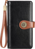 SENDEFN Wallets for Women Leather Credit Card Holder with RFID Blocking Large Capacity Wristlet | with RFID Blocking by SENDEFN