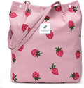LHMTQVK Corduroy Tote Bags for Women, Large Capacity Tote Purse Reusable Grocery Shoulder Bag with Inner Pockets by LHMTQVK
