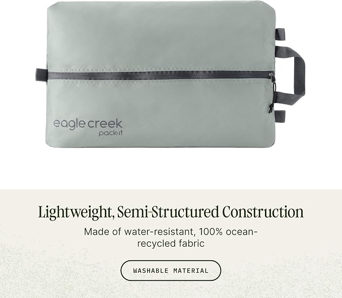 Eagle Creek Pack-It Reveal Shoe Sack - Breathable Shoe Storage Sack for Optimizing Luggage Space - Quick-Drying Material - Lightweight - Translucent Fabric - Washable - Ventilate - Image 3
