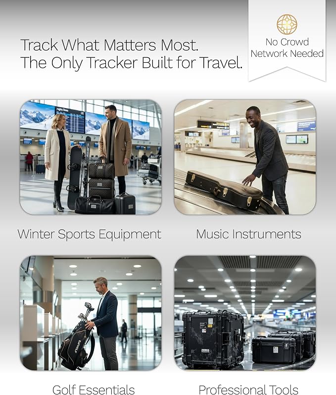 GEGOPro - GPS Luggage Tracker Designed for Travel, Real-Time Global Tracking for Bags & Gear, Bag-Opening Alert, Worldwide Coverage, 4G LTE, Unlimited Range. Subscription Required. - Image 3