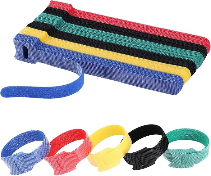 MVYC 150PCS 8 Inch Cable Ties Reusable Multi-Purpose Wire Ties Cord Organizer Adjustable Cable Management 5 Colors by SyncYourLifeWithMVYC