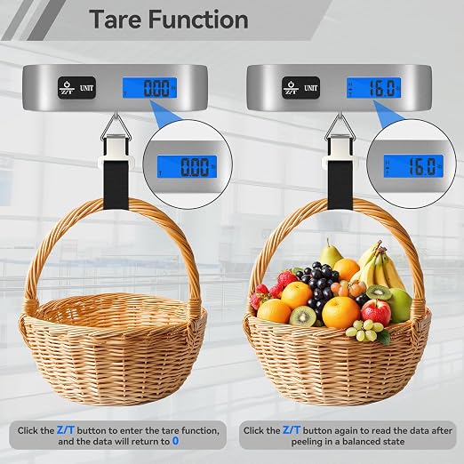 Luggage Scale Dr.meter 2 Pack Travel Essential Digital Luggage Weight Scale | 110lb/50kg Portable Handheld Scale with Rubber Paint, Temperature Sensor, Battery Included - Image 5