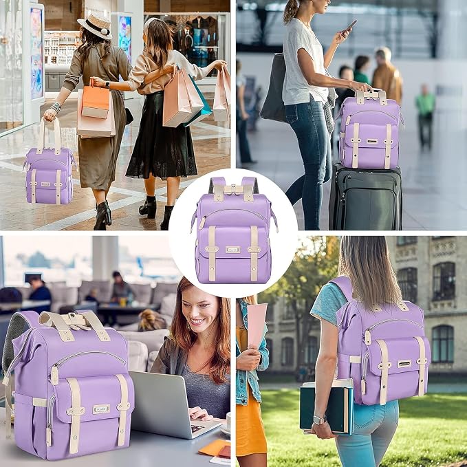 FALANKO Laptop backpack for Women, Computer Backpack Fits 15.6Inch Laptop with RFID Water Resistant Teacher work nurse Doctor - Image 7