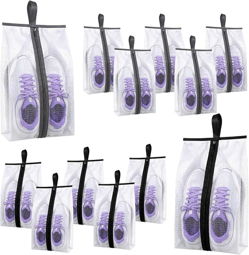 12 Pcs Shoe Bags for Travel, Waterproof Travel Shoe Bag with Zipper & Handle Portable Shoe Storage Bag Portable Boots Organizer for Men Women by Unknown