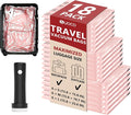 Travel Vacuum Bags for Clothing with Rechargeable Pump 18 Combo, Pink | Compression Packing Cubes Organizer Storage for Luggage Suitcase, Space Saver Seal Bags for Vacation Cruise by SUOCO