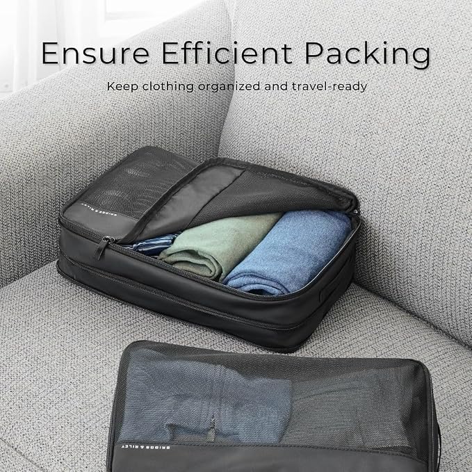 Briggs & Riley Travel Essentials Carry-On Compression Packing Cube Set, Tan - Image 5