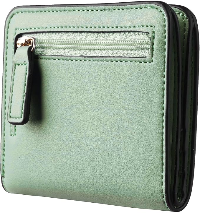 Toughergun Women’s Small Slim Leather Wallet with RFID Protection, Compact Bifold Mini Purse with Clear ID Window - Image 5