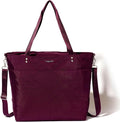 Baggallini Carryall Tote - Lightweight Nylon Zipper Top Weekender Travel Beach Bag w/Luggage Sleeve by baggallini