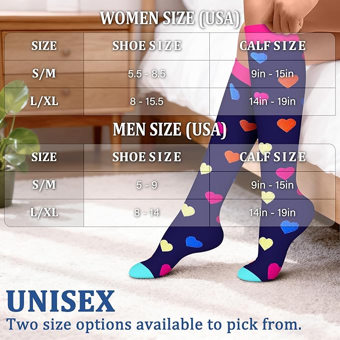 FEYHAY Copper Compression Socks (3 Pairs) 15-20 mmHg Circulation is Best Athletic & Daily for Men & Women, Running, Climbing - Image 6